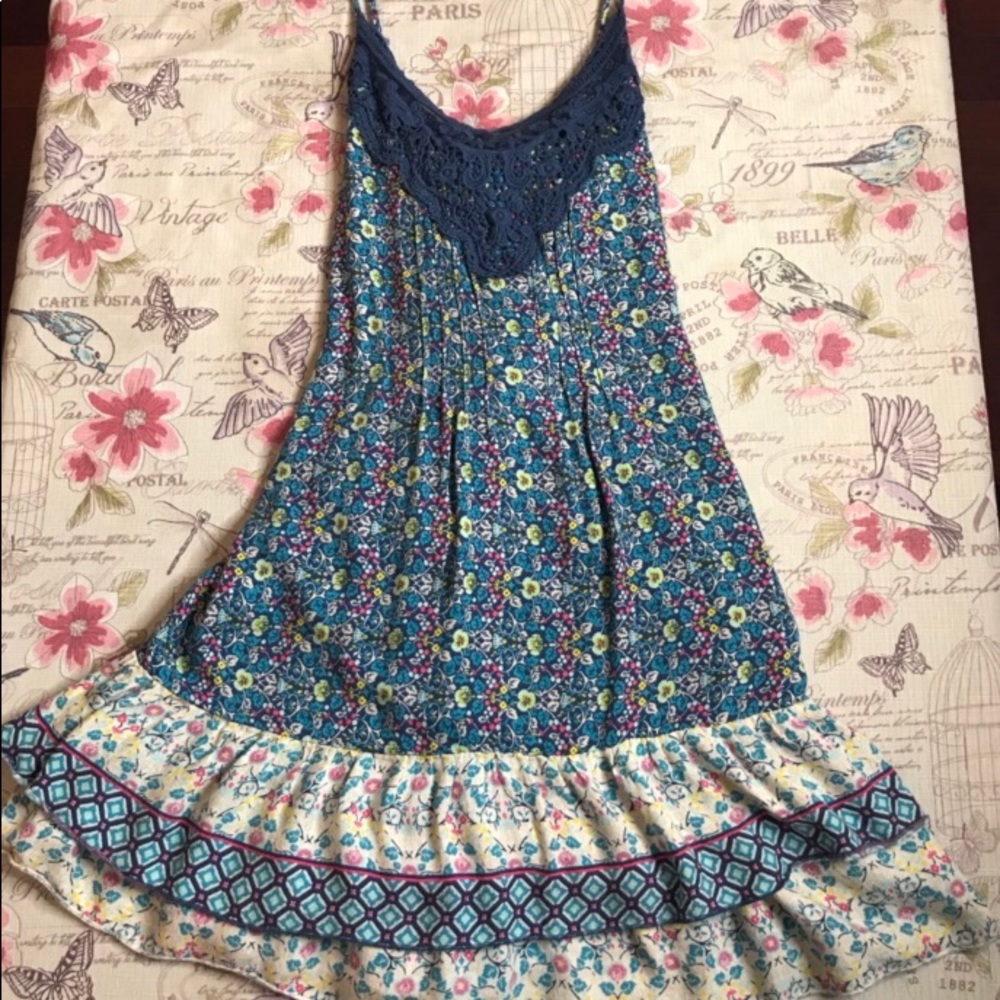 Blue Floral Summer Dress